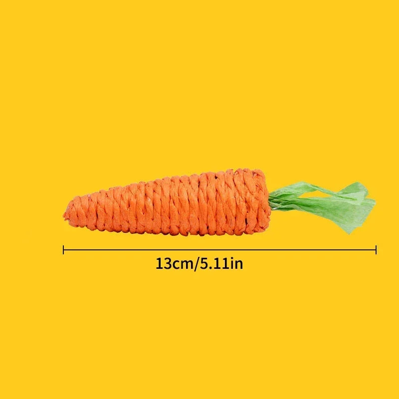 1PC Cat Toy Sound Carrot Shape Teasing Cat Stick Unboring Molar Stick Bite Resistant Cat Scratch Board Pet Products
