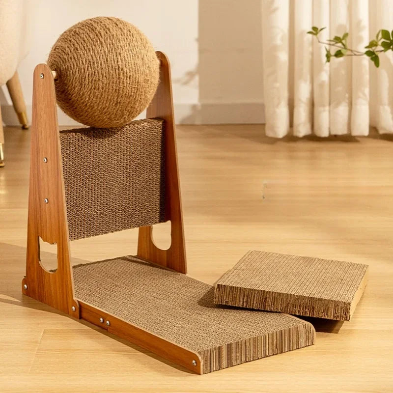 Cat Scratcher Toy Interactive Pet Toy Wear Resistant Furniture Protection Scratching Ball for Grind Claw Playing Indoor Cats