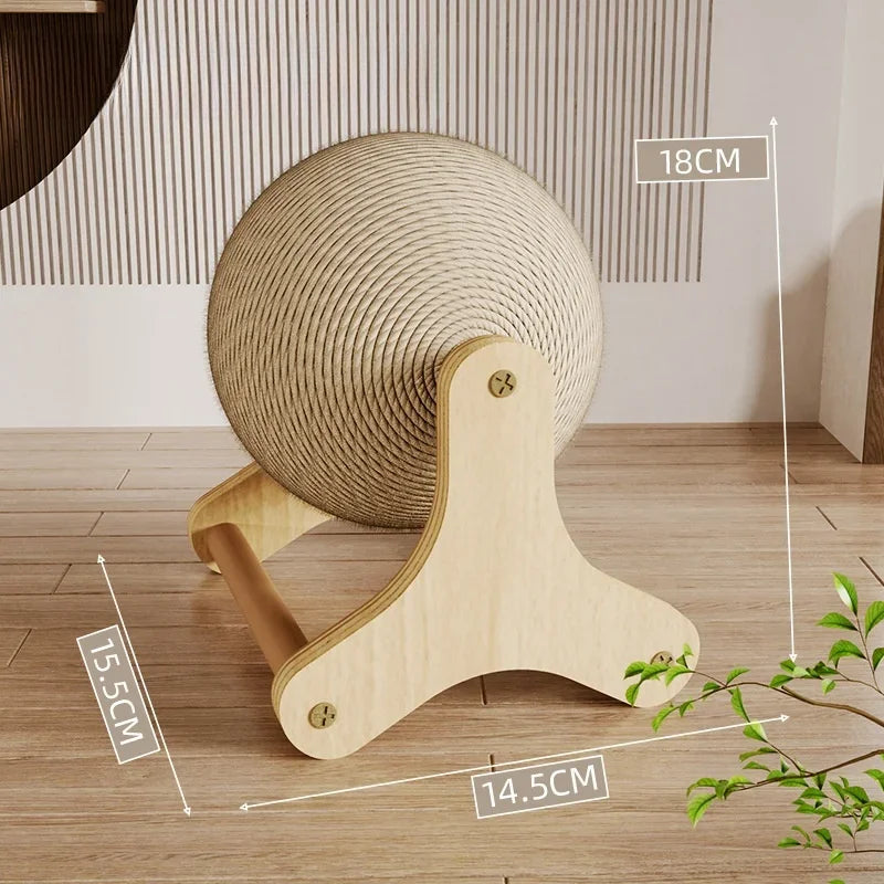 Cat Scratching Ball Toy Kitten Sisal Rope Ball Board Grinding Paws Toys Cats Scratcher Wear-resistant Pet Furniture Supplies