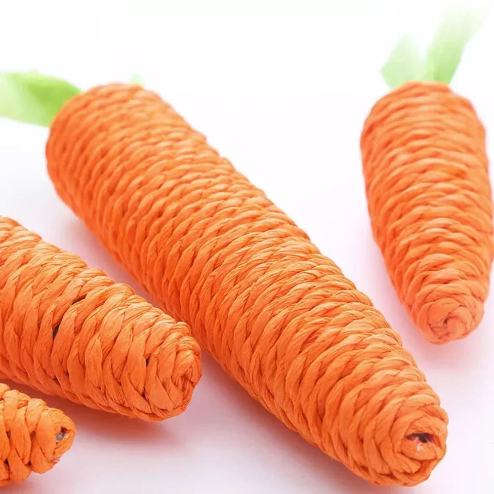 1PC Cat Toy Sound Carrot Shape Teasing Cat Stick Unboring Molar Stick Bite Resistant Cat Scratch Board Pet Products