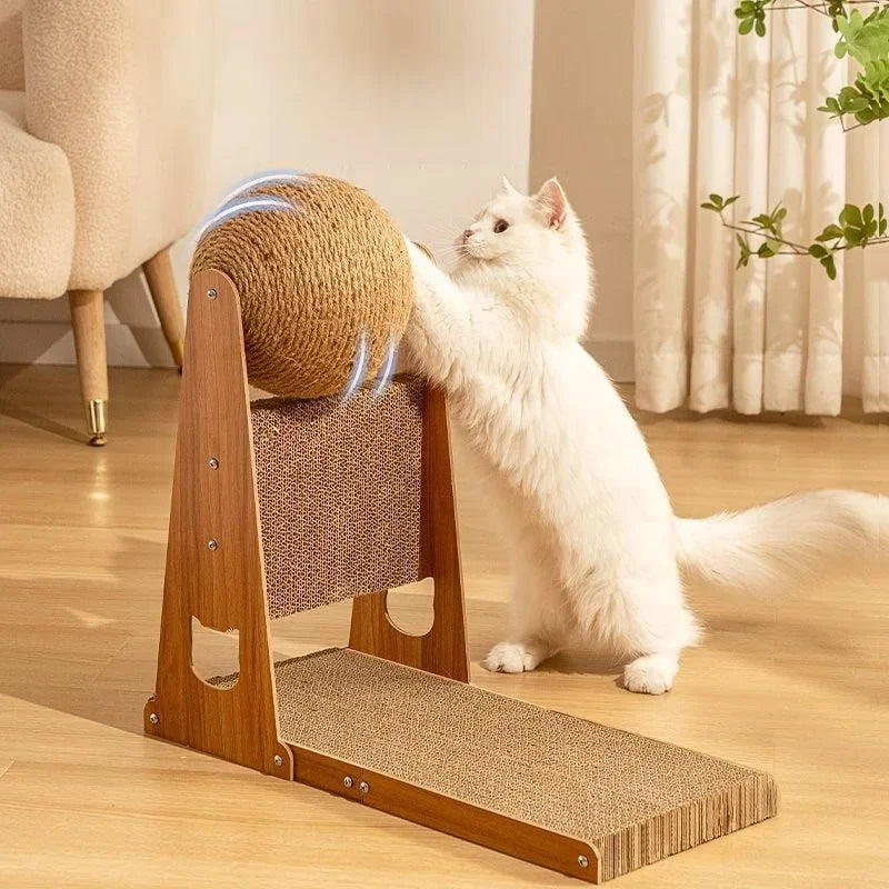 Cat Scratcher Toy Interactive Pet Toy Wear Resistant Furniture Protection Scratching Ball for Grind Claw Playing Indoor Cats