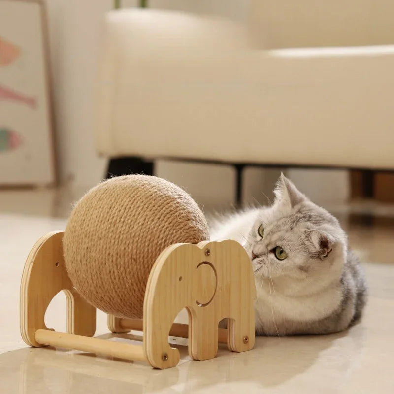 Cat Scratching Ball Toy Kitten Sisal Rope Ball Board Grinding Paws Toys Cats Scratcher Wear-resistant Pet Furniture Supplies