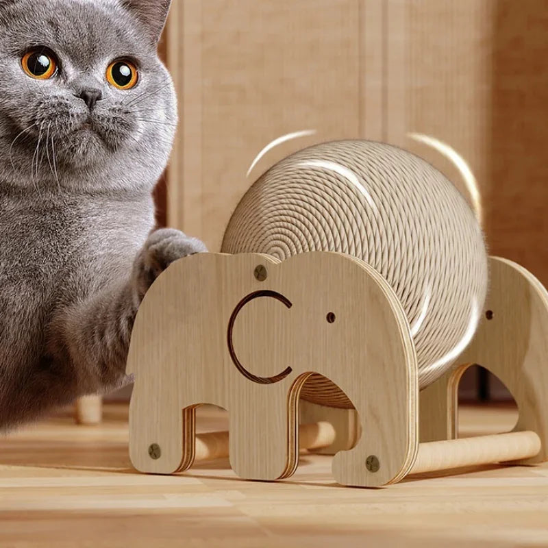 Cat Scratching Ball Toy Kitten Sisal Rope Ball Board Grinding Paws Toys Cats Scratcher Wear-resistant Pet Furniture Supplies