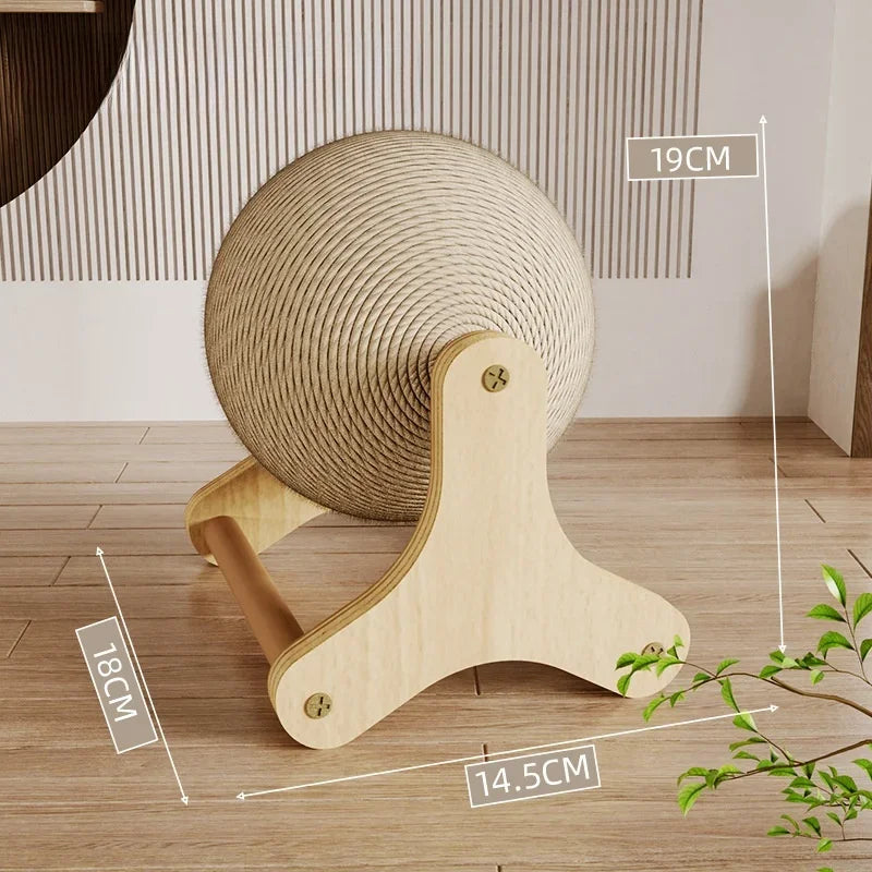 Cat Scratching Ball Toy Kitten Sisal Rope Ball Board Grinding Paws Toys Cats Scratcher Wear-resistant Pet Furniture Supplies