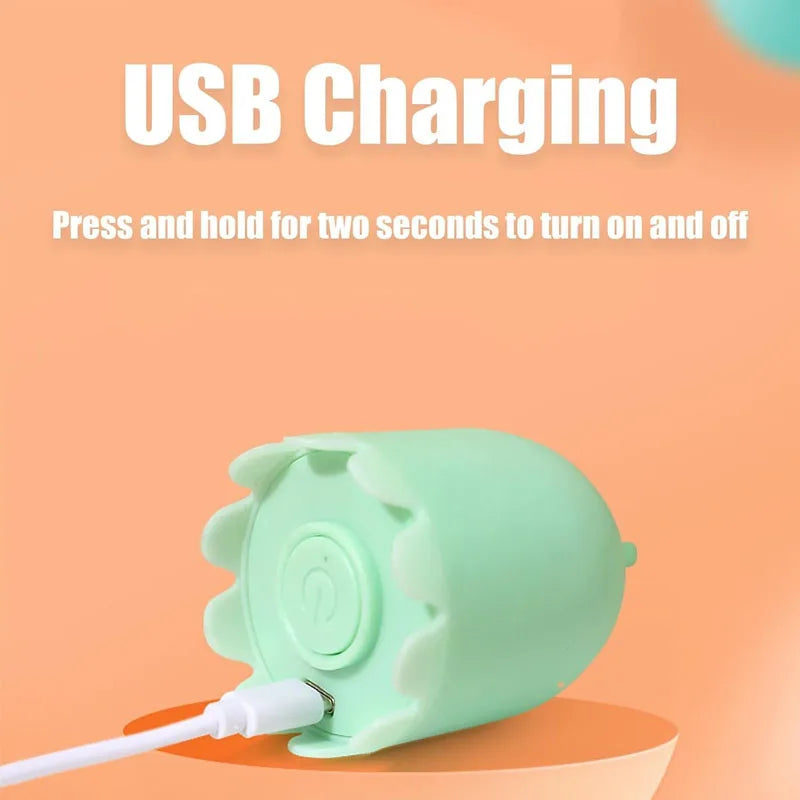 USB Electric Intelligent Rolling Ball Toy Cats Pet Silicone Automatic Rotate Mouse Tail Kitten Teaser Stick Interactive Cat Toys