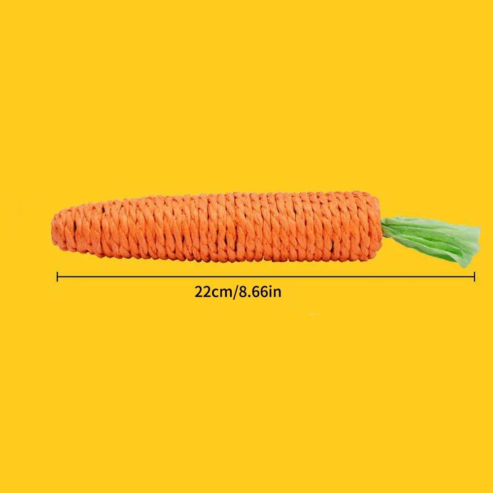 1PC Cat Toy Sound Carrot Shape Teasing Cat Stick Unboring Molar Stick Bite Resistant Cat Scratch Board Pet Products